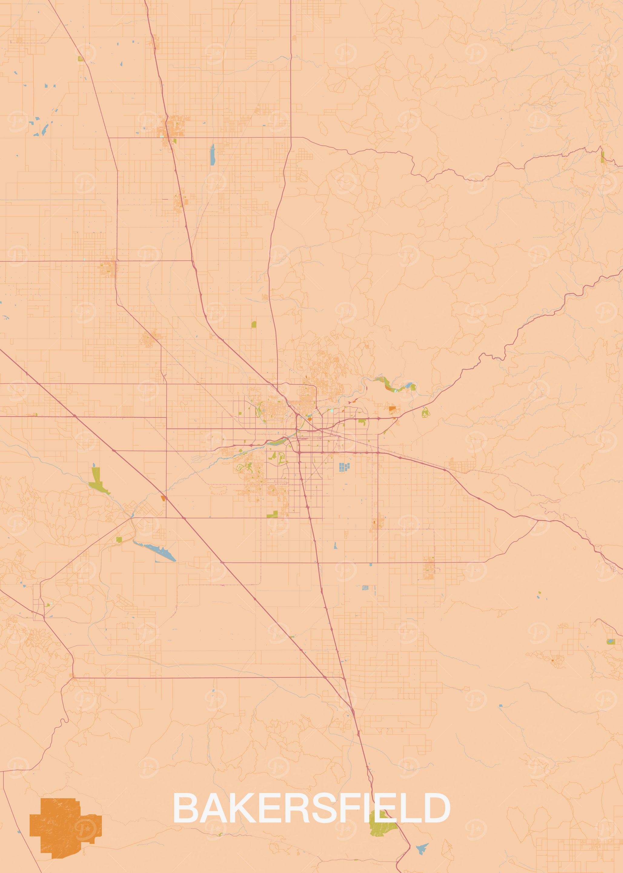 Bakersfield California Map