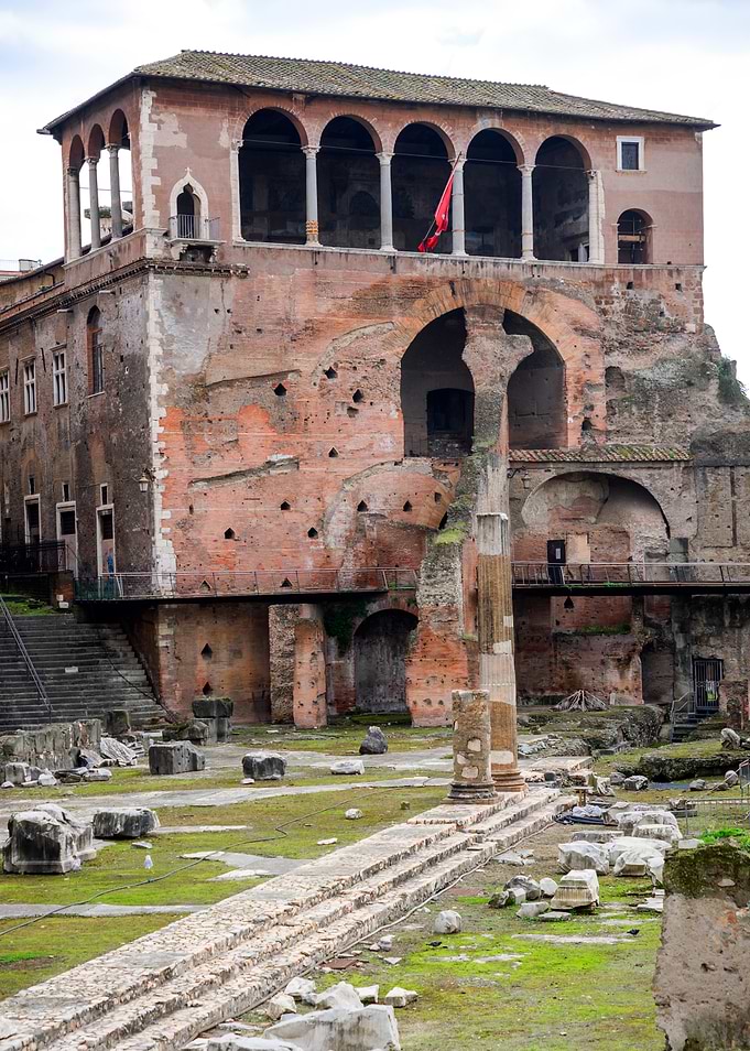 Trajan's Market ruins in Rome, Italy