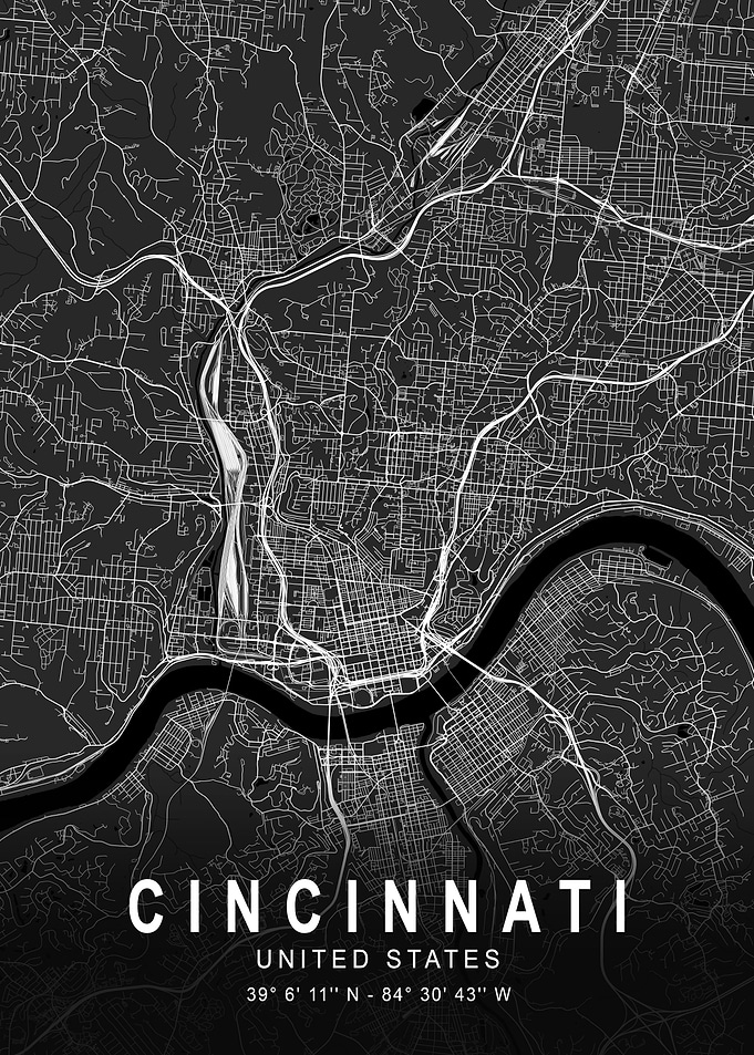 Cincinnati Dark Map