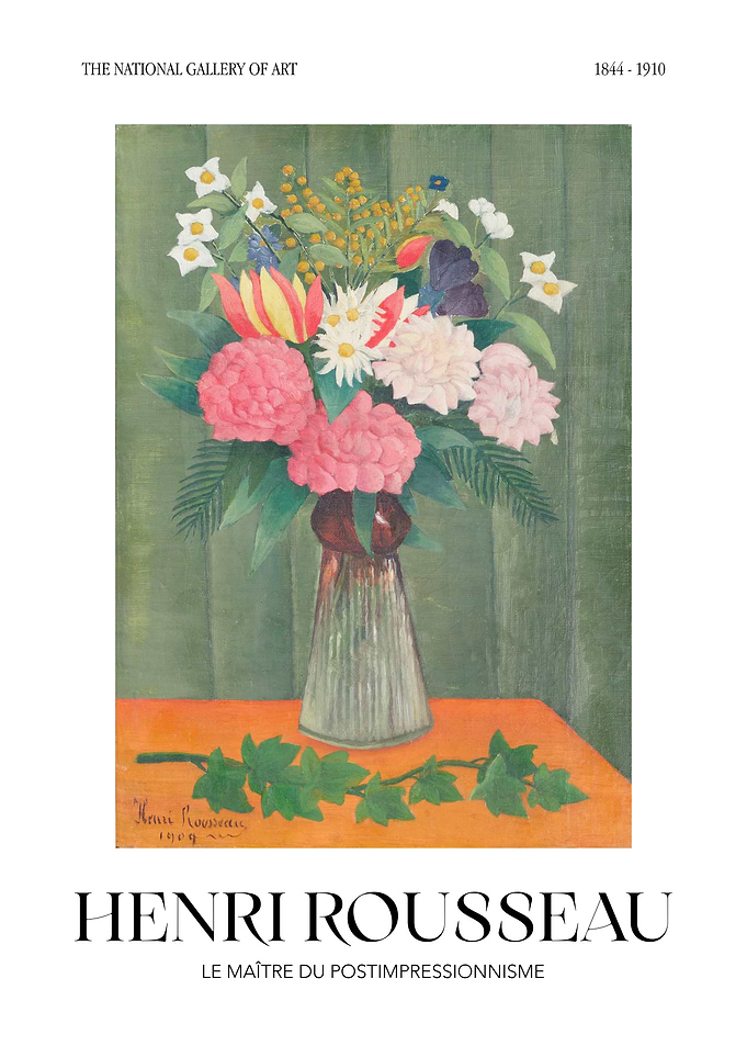 Henri Rousseau Flowers in a Vase