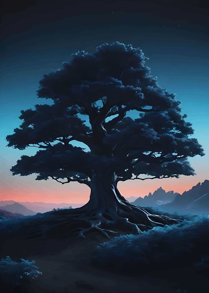 Majestic Tree at Dusk