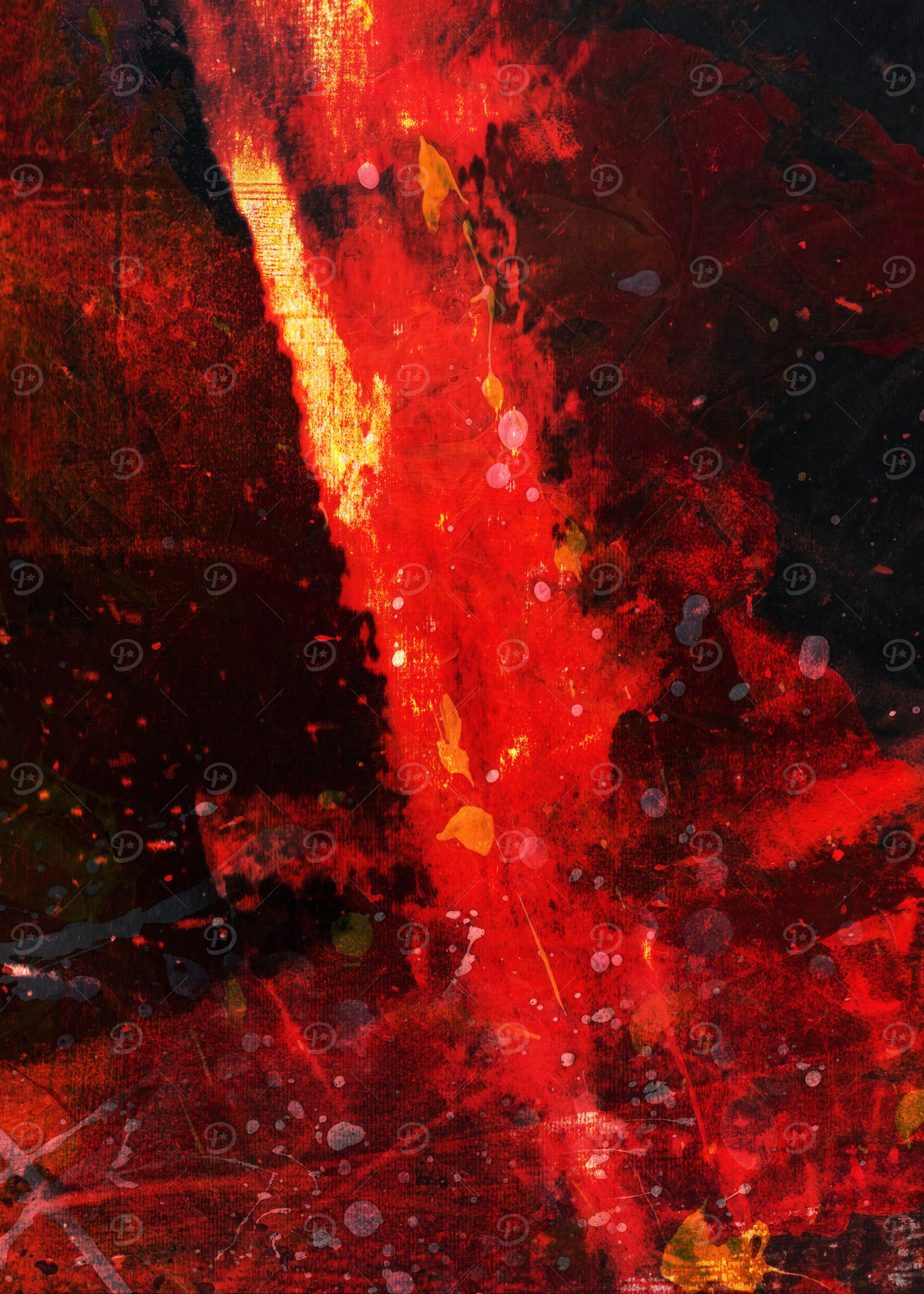 Abstract Red and Black Painting