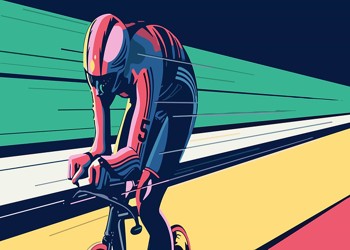 Cyclist in Motion