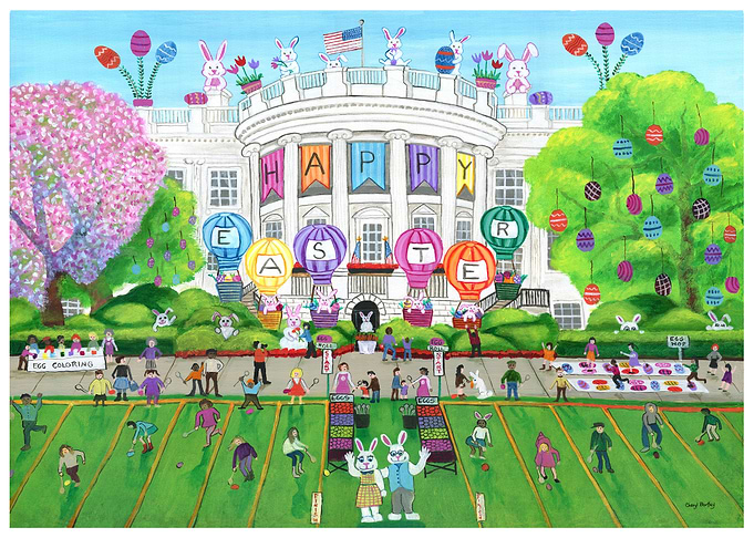 White House Easter Celebration Painting