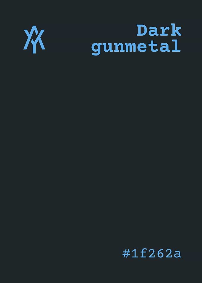 Dark Gunmetal Color Palette