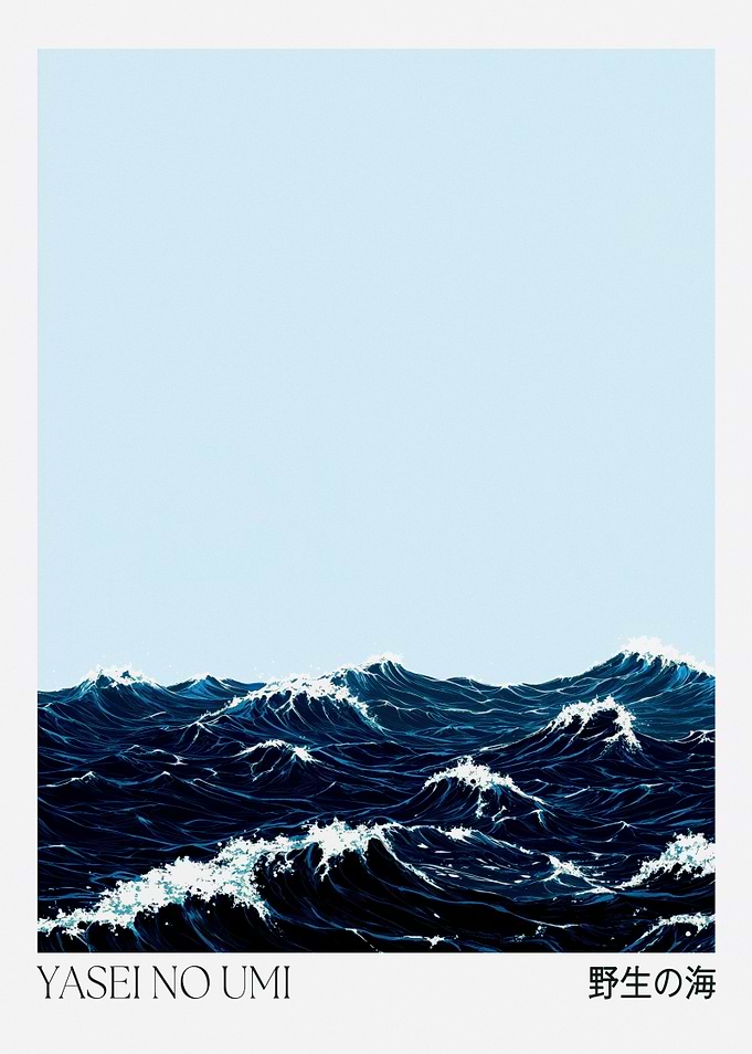 Japanese Ocean Wall Art Minimalist Print Navy Blue Wabi Sabi Painting Japandi Art chinoiserie wall art