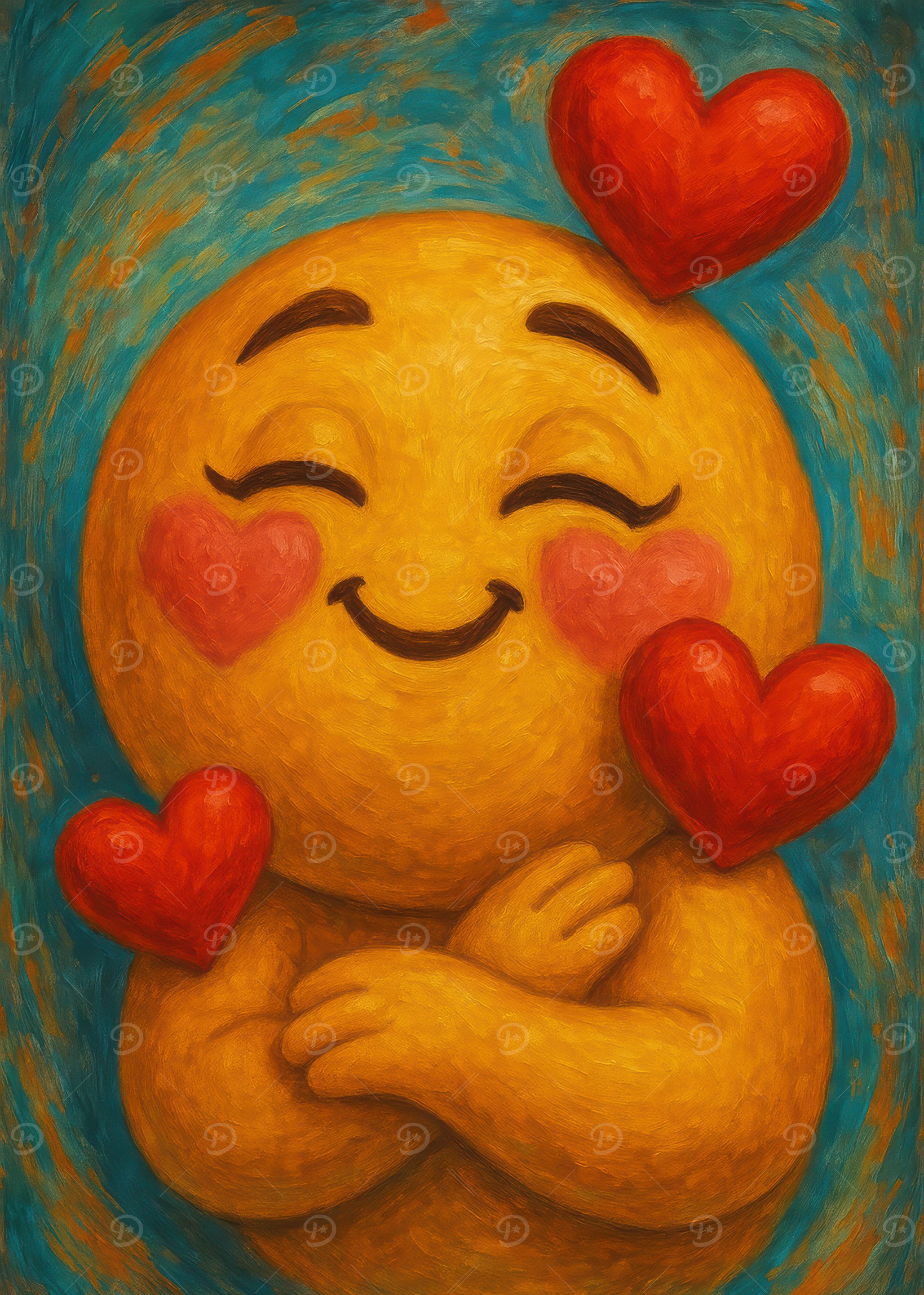 Emoji in Love Painting