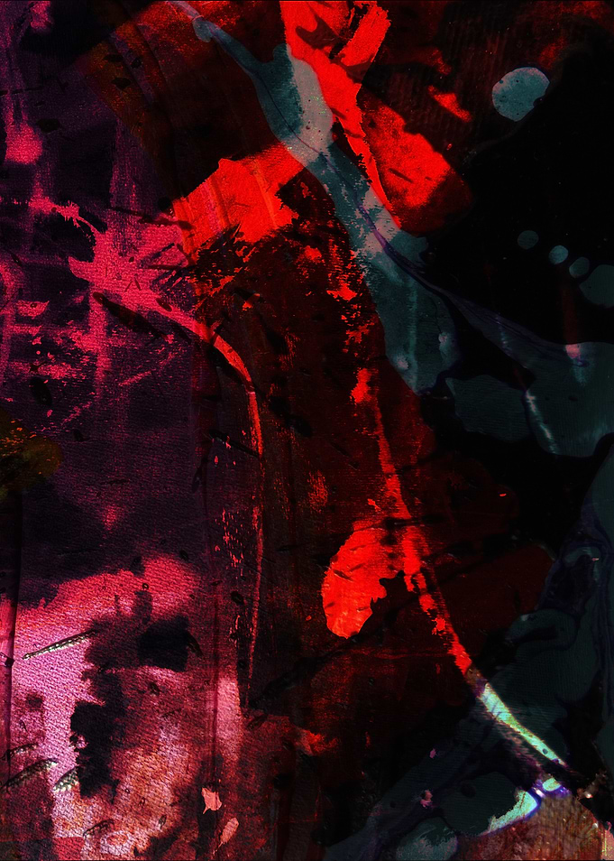 Abstract Red and Black Painting