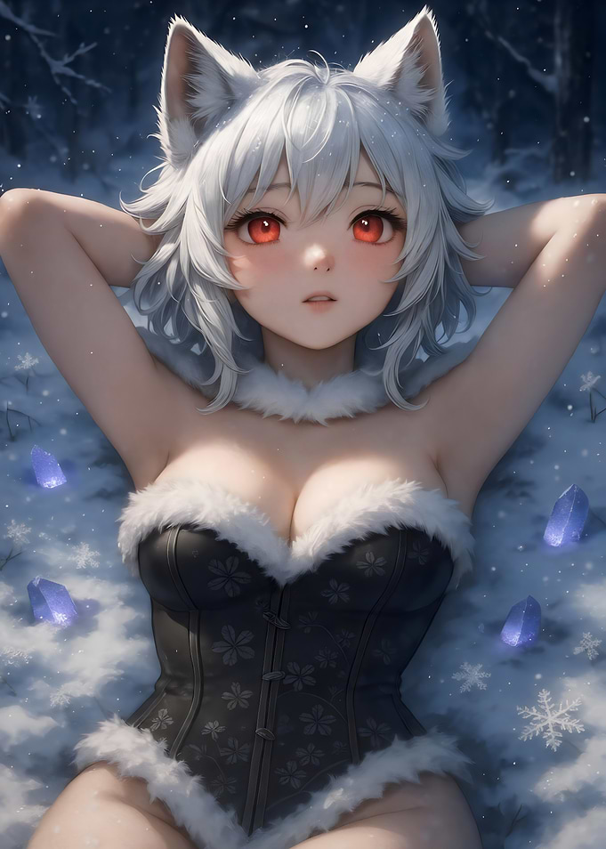 Winter Crystal Fox girl