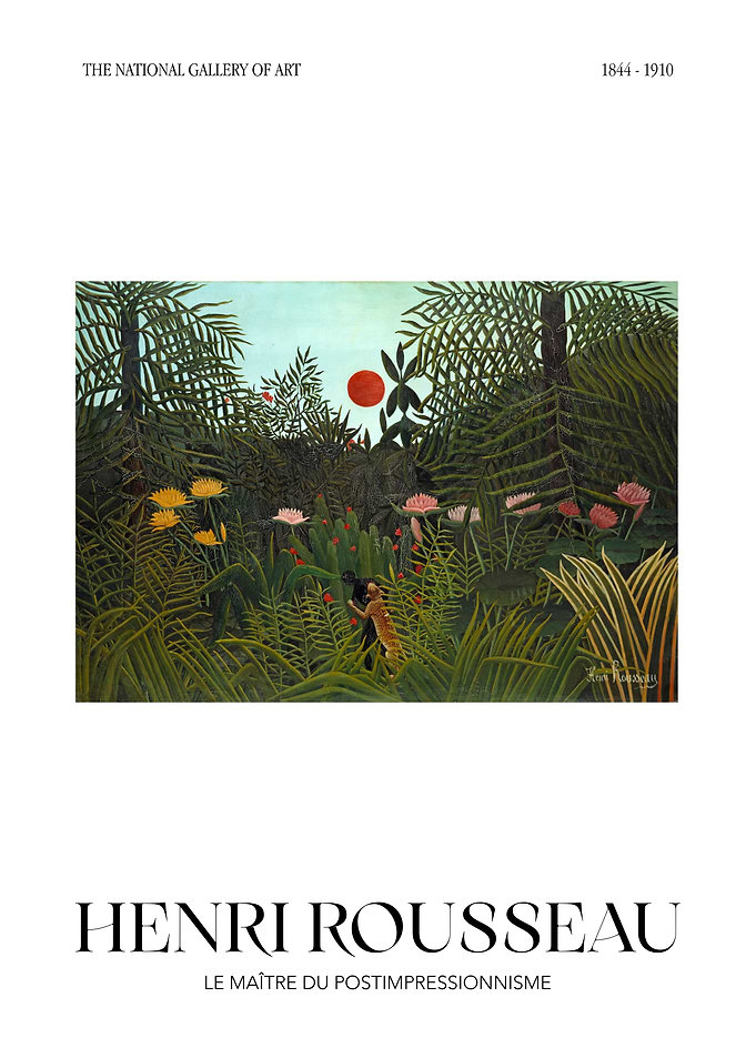 Henri Rousseau Jungle Painting Poster