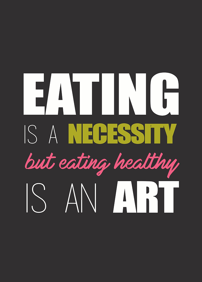 Eating is a Necessity Text Art