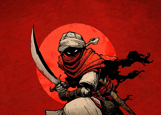 Warrior Sword Red Moon