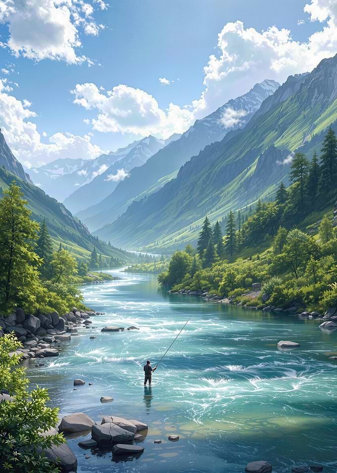Mountain River Fishing