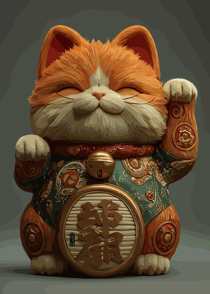 Maneki Neko Lucky Cat Figurine