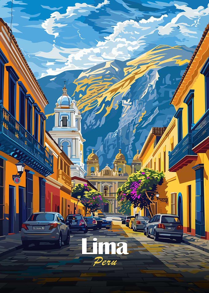 Lima, Peru Cityscape Illustration