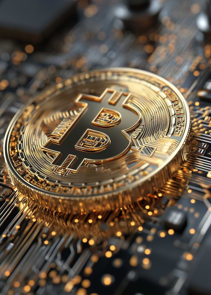 Bitcoin on Circuit Board