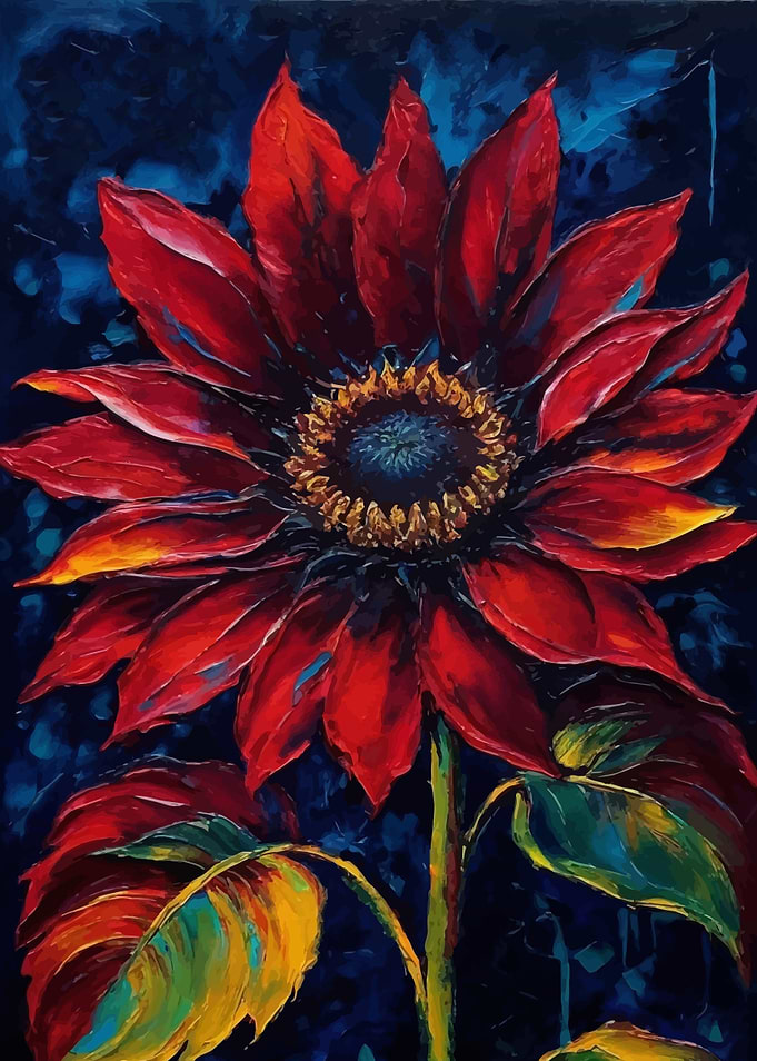 Moulin Rouge Sunflower Painting