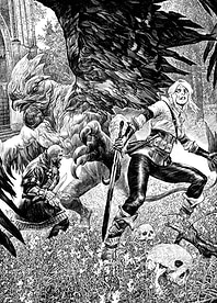 Ciri and the Basilisk by Przemysław 'Trust' Truściński