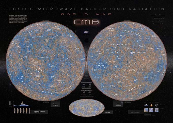 Cosmic Background World Map