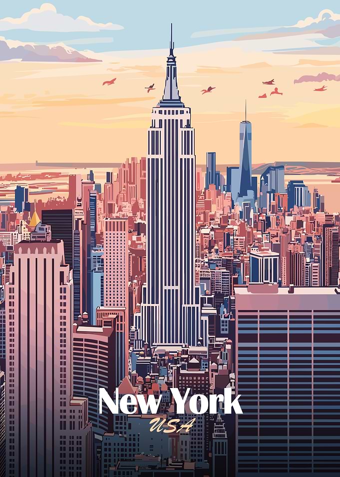 New York City Skyline Illustration
