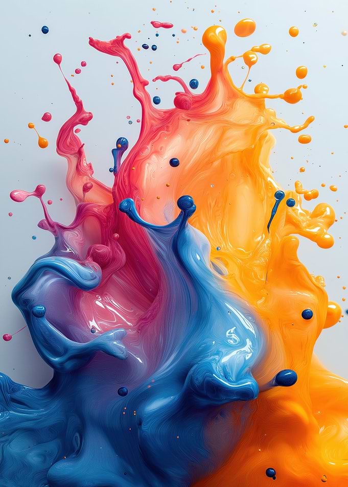Colorful Paint Splash Abstract