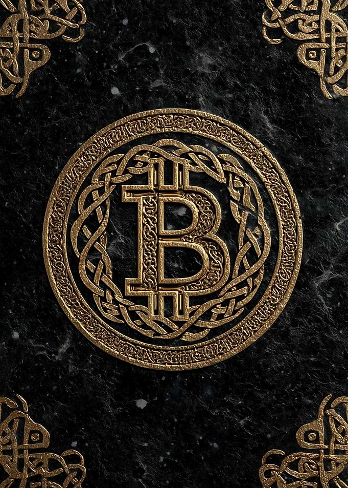 Bitcoin Celtic Knot Gold
