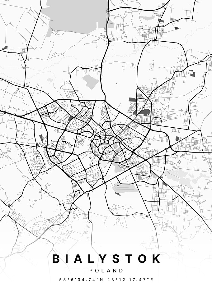 Bialystok, Poland City Map
