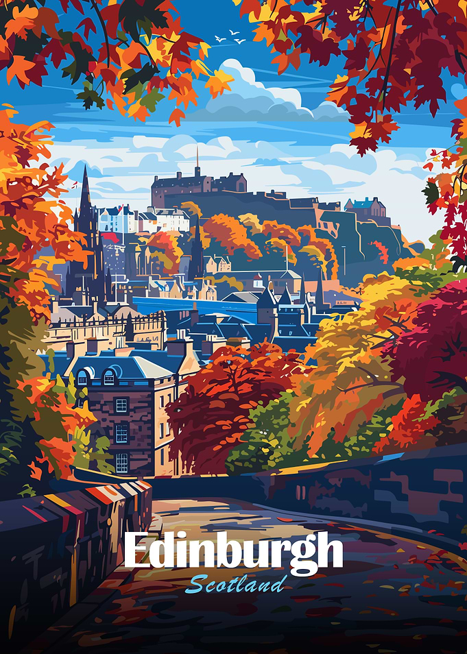 Edinburgh Scotland Autumn Landscape