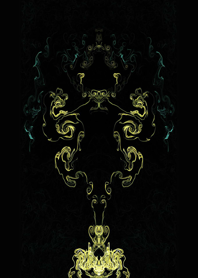 Abstract Smoke Pattern on Black Background