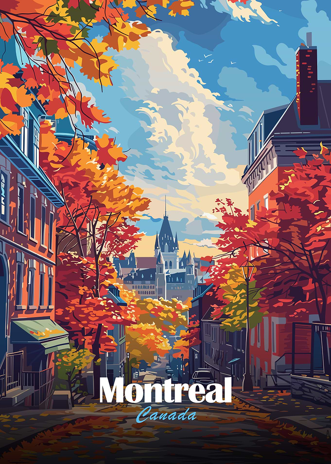Montreal Canada Autumn Cityscape