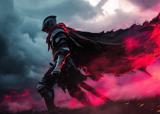 Dark Knight Fiery Aura