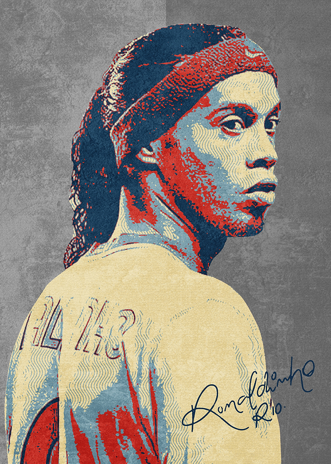Ronaldinho Portrait Art