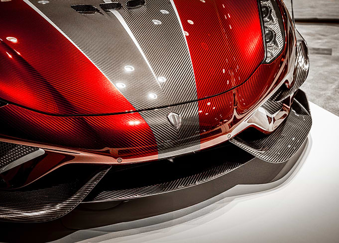 Koenigsegg Red Carbon Fiber Car Front