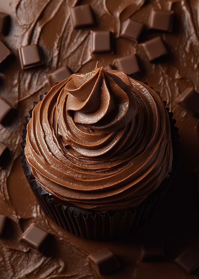 Chocolate Cupcake with Chocolate Chunks