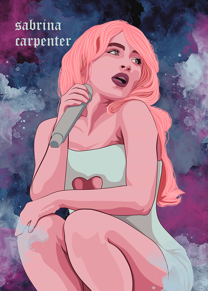 Sabrina Carpenter Digital Art Portrait