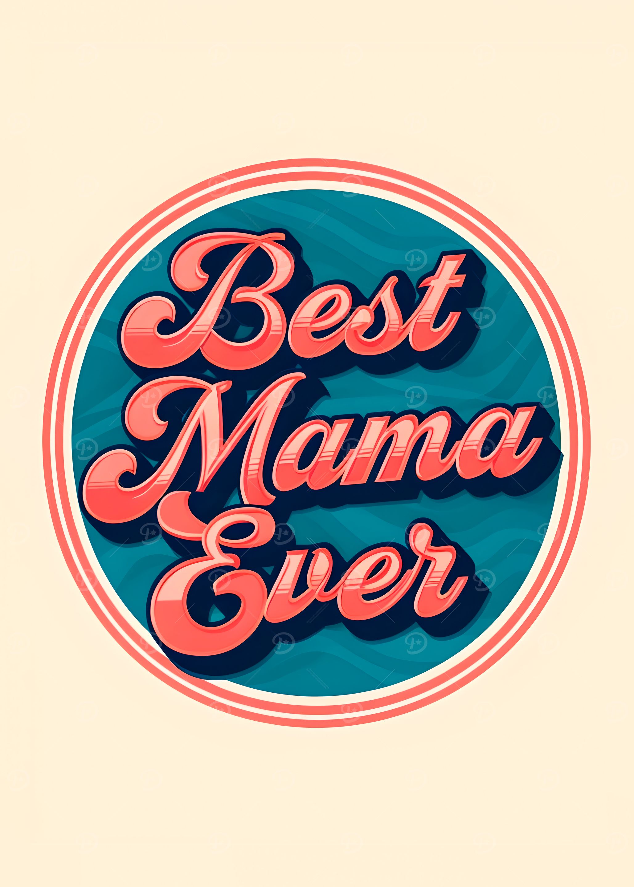 Best Mama Ever Retro Graphic
