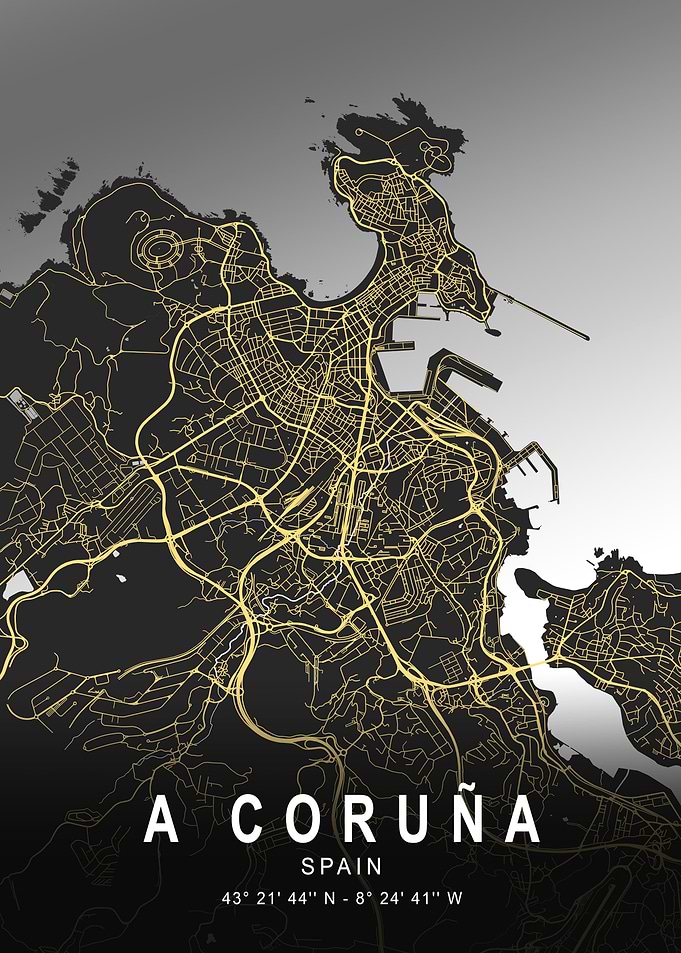 A Coruña Silver City Map