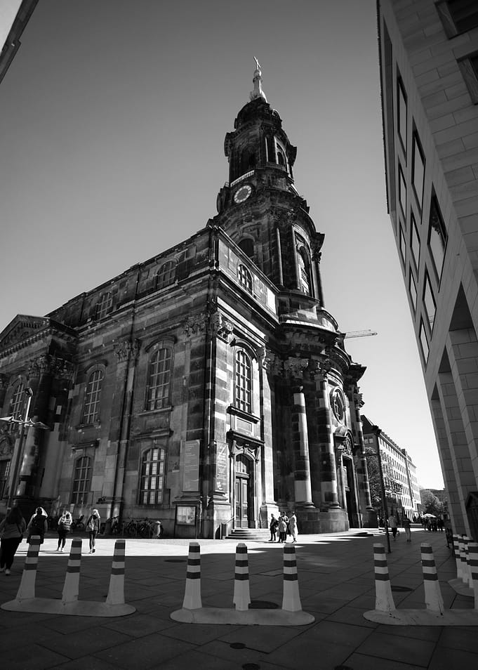 Black and White Church Architecture