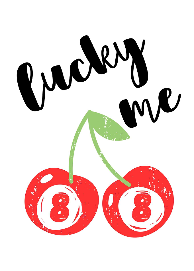Lucky Me Cherry Eight Ball Design
