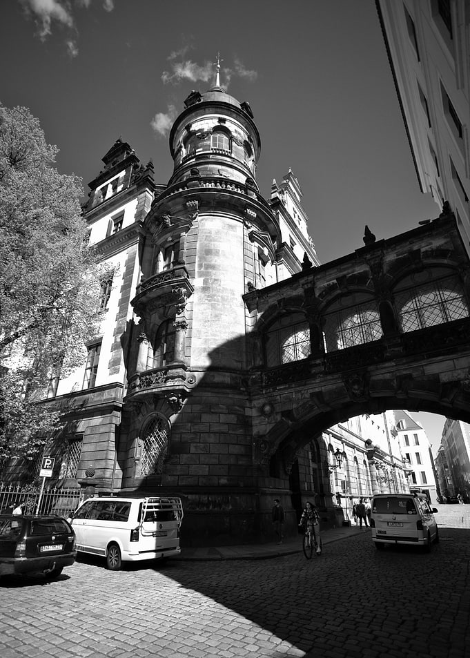 Black and White Cityscape Architecture
