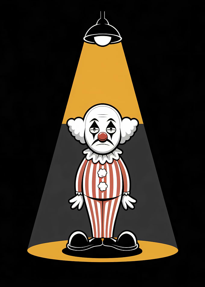 Clown Under Spotlight