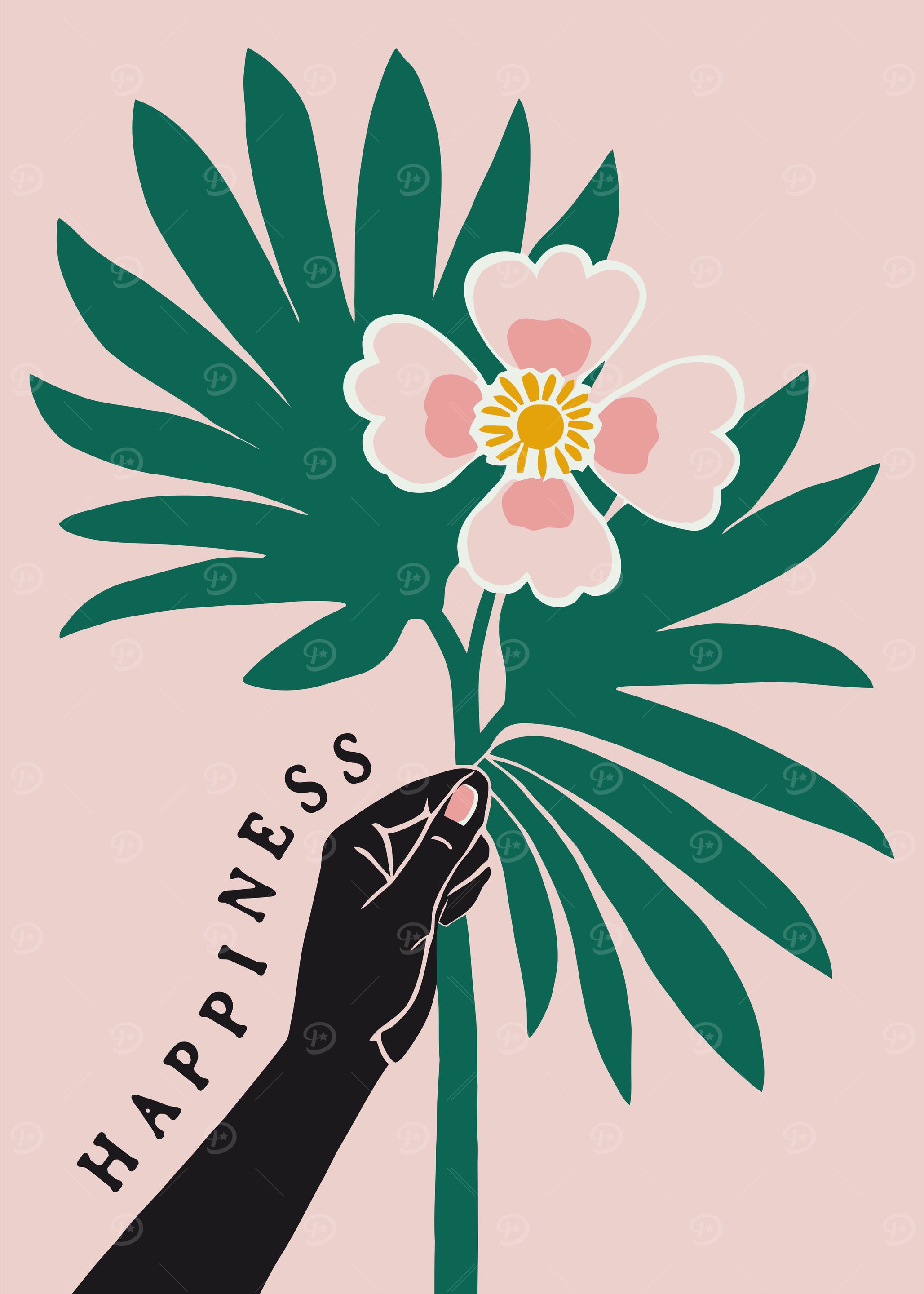 Happiness Flower Art