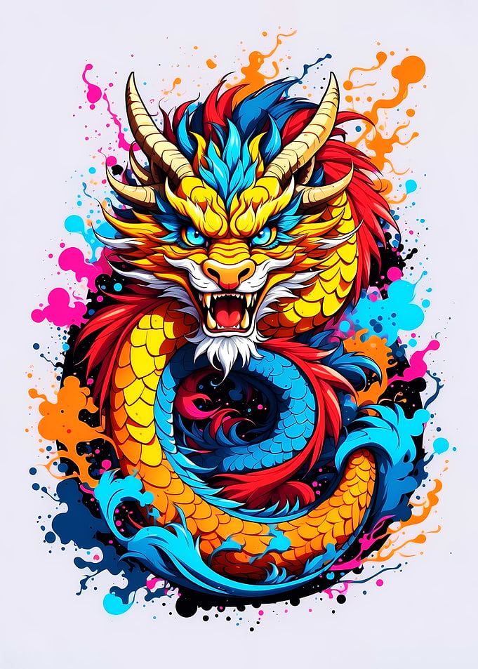 Colorful Dragon Illustration