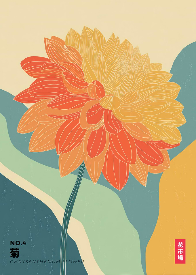 Flower Market Series No.4 - Golden Chrysanthemum Flower
