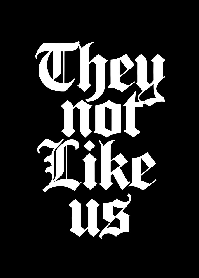 They Not Like Us Text Art