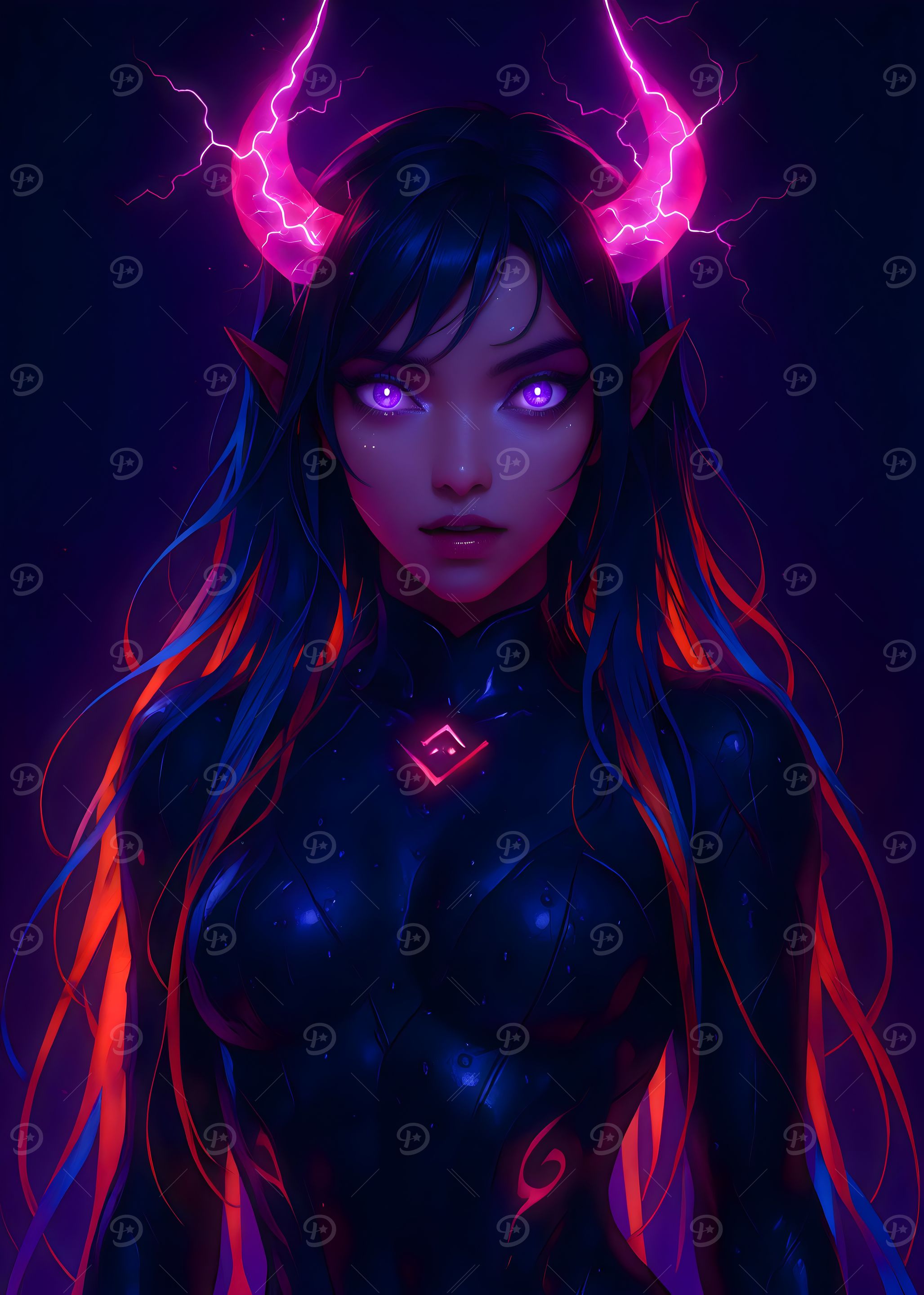 Neon Demon Girl Portrait