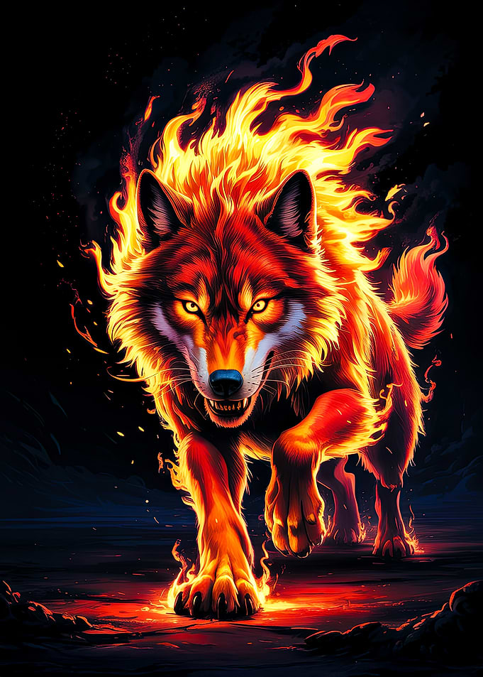 Inferno Stalker – Blazing Wolf of the Eternal Flame