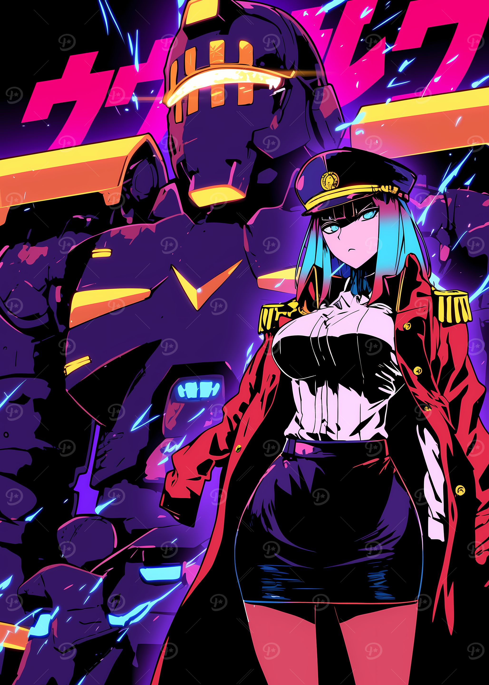 Anime Girl with Robot Companion