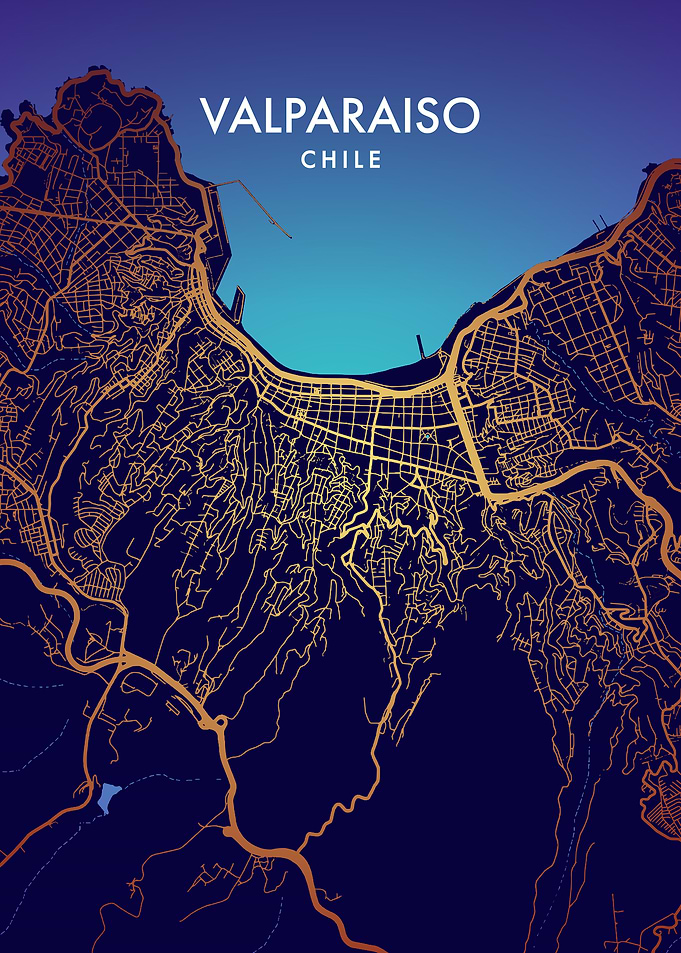 Valparaiso Chile City Map