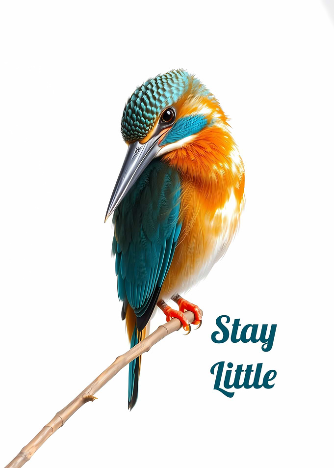 Colorful Kingfisher Bird on Branch